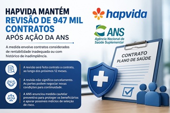 Hapvida mantém revisão de 947 mil contratos após ação da ANS